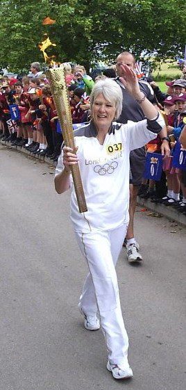 Mandy with the torch